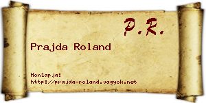 Prajda Roland névjegykártya