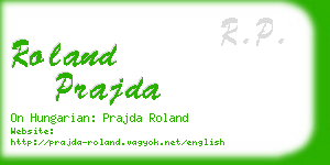 roland prajda business card